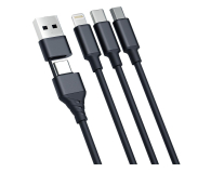 3MK Hyper Cable 3in1 A/C to C/Micro/Lightning 1.5m black - 1228073 - zdjęcie 2